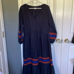 Sundry Empire Waist Cotton Dress. Navy. Size 0. Excellent condition. Worn once.